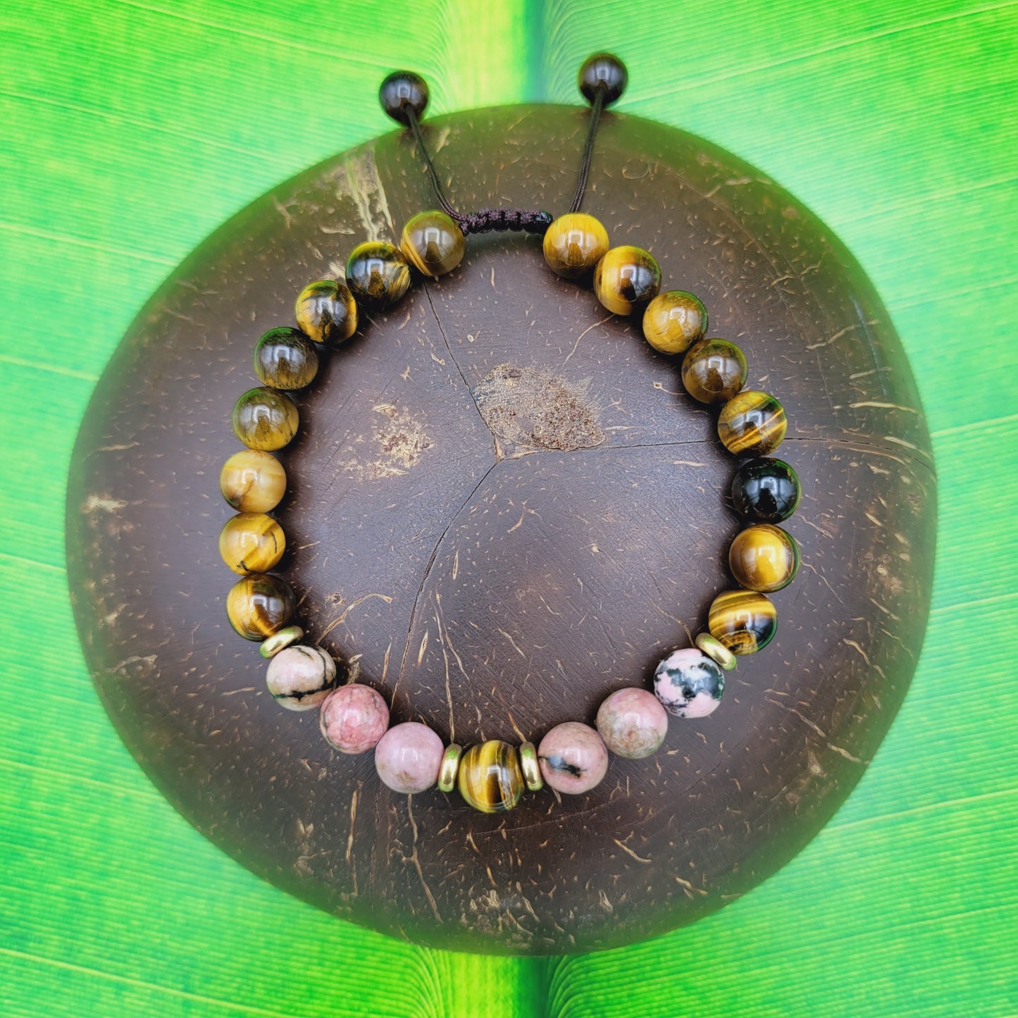 Tiger Eye and Rhodonite Bracelet