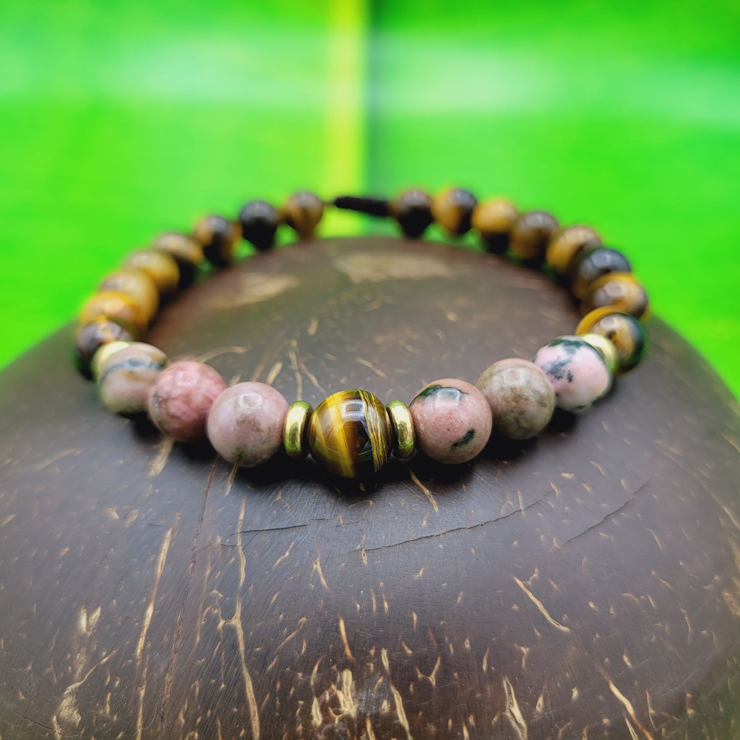 Tiger Eye and Rhodonite Bracelet