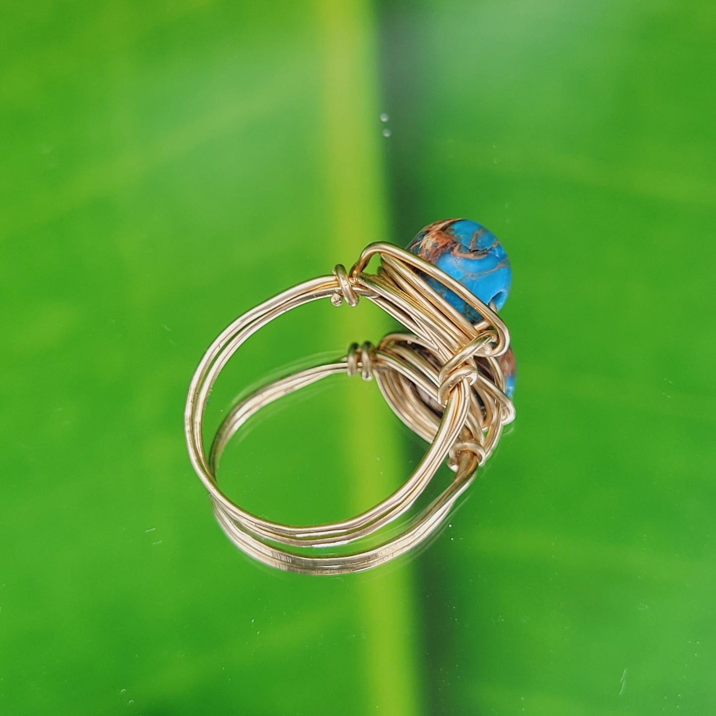 Impression Jasper Wrapped Ring