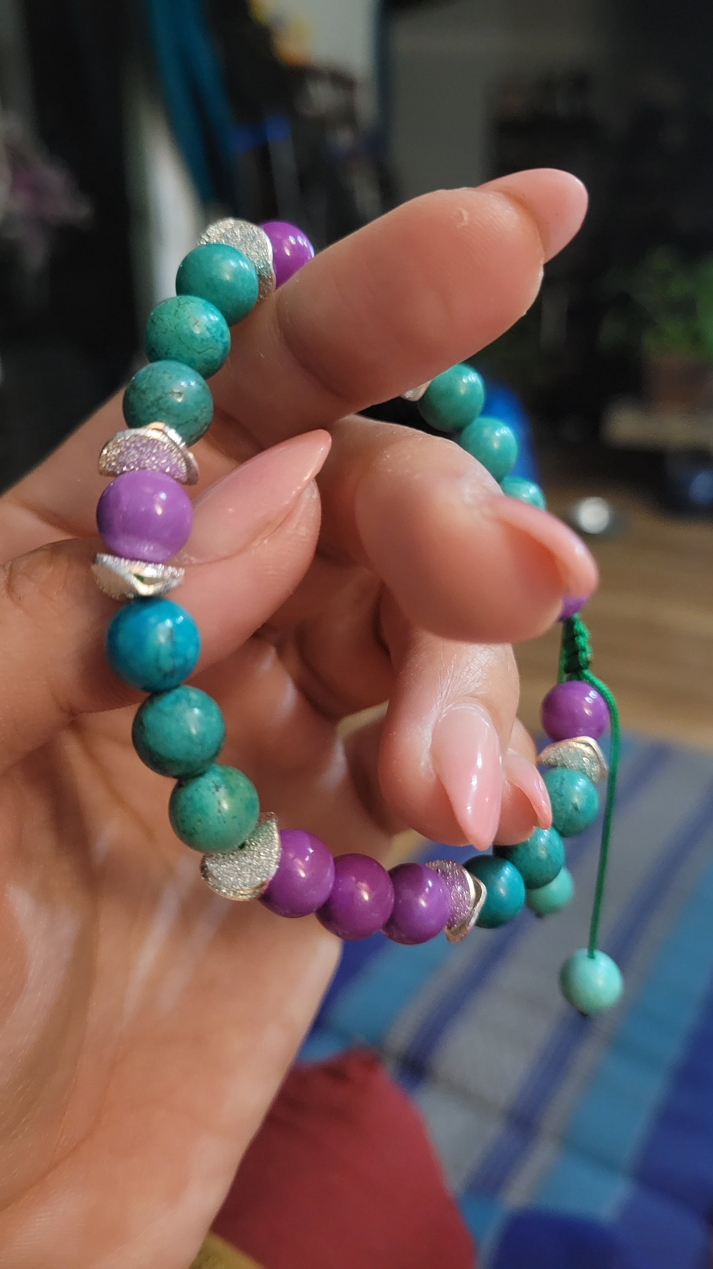 Mermaid - Turquoise and Phosphosiderite Bracelet