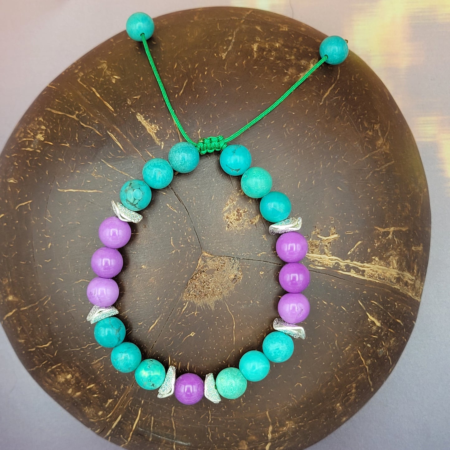 Mermaid - Turquoise and Phosphosiderite Bracelet