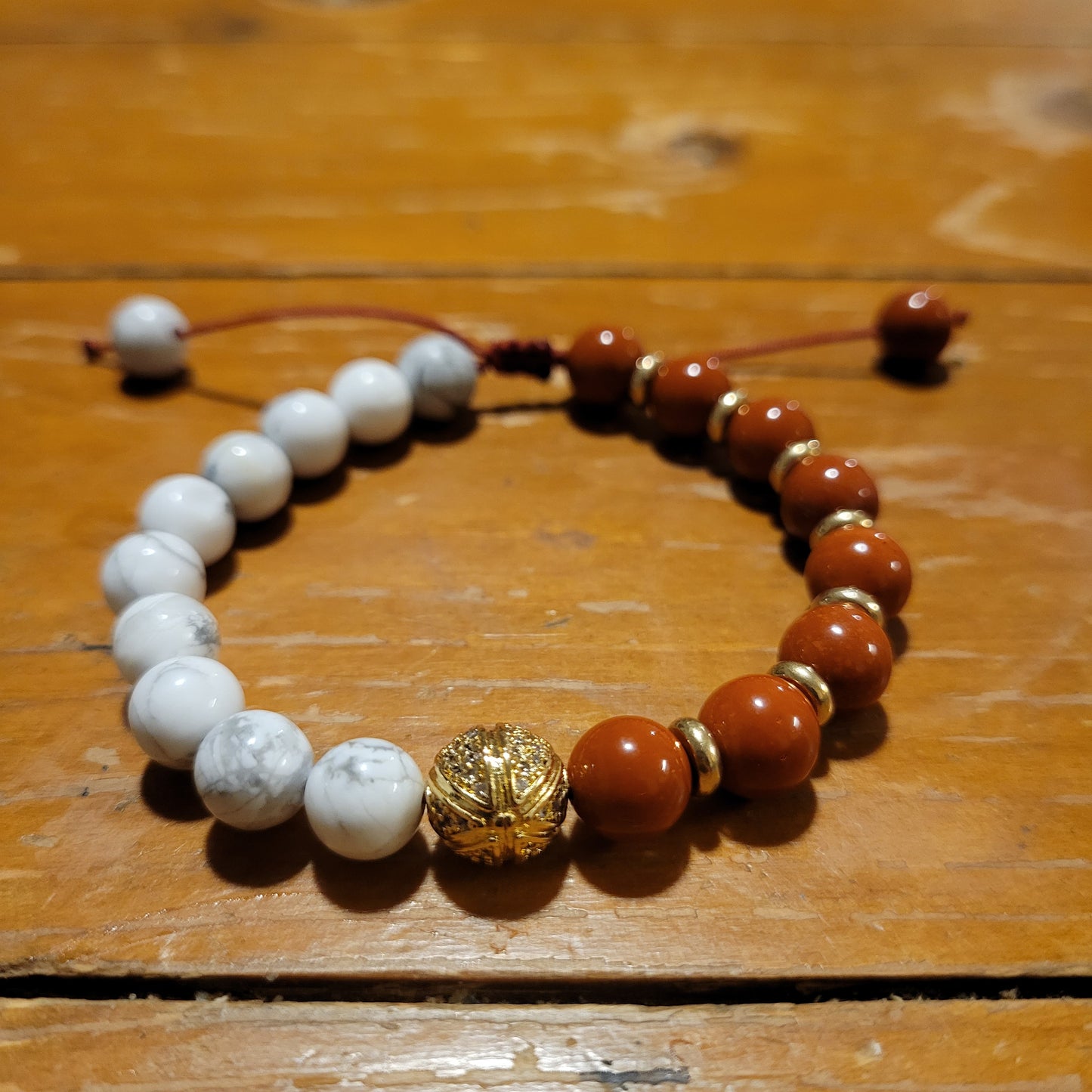 Red Jasper and Howlite "CNY" Bracelet