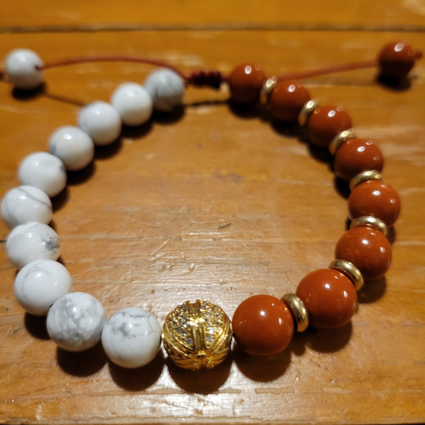 Red Jasper and Howlite "CNY" Bracelet