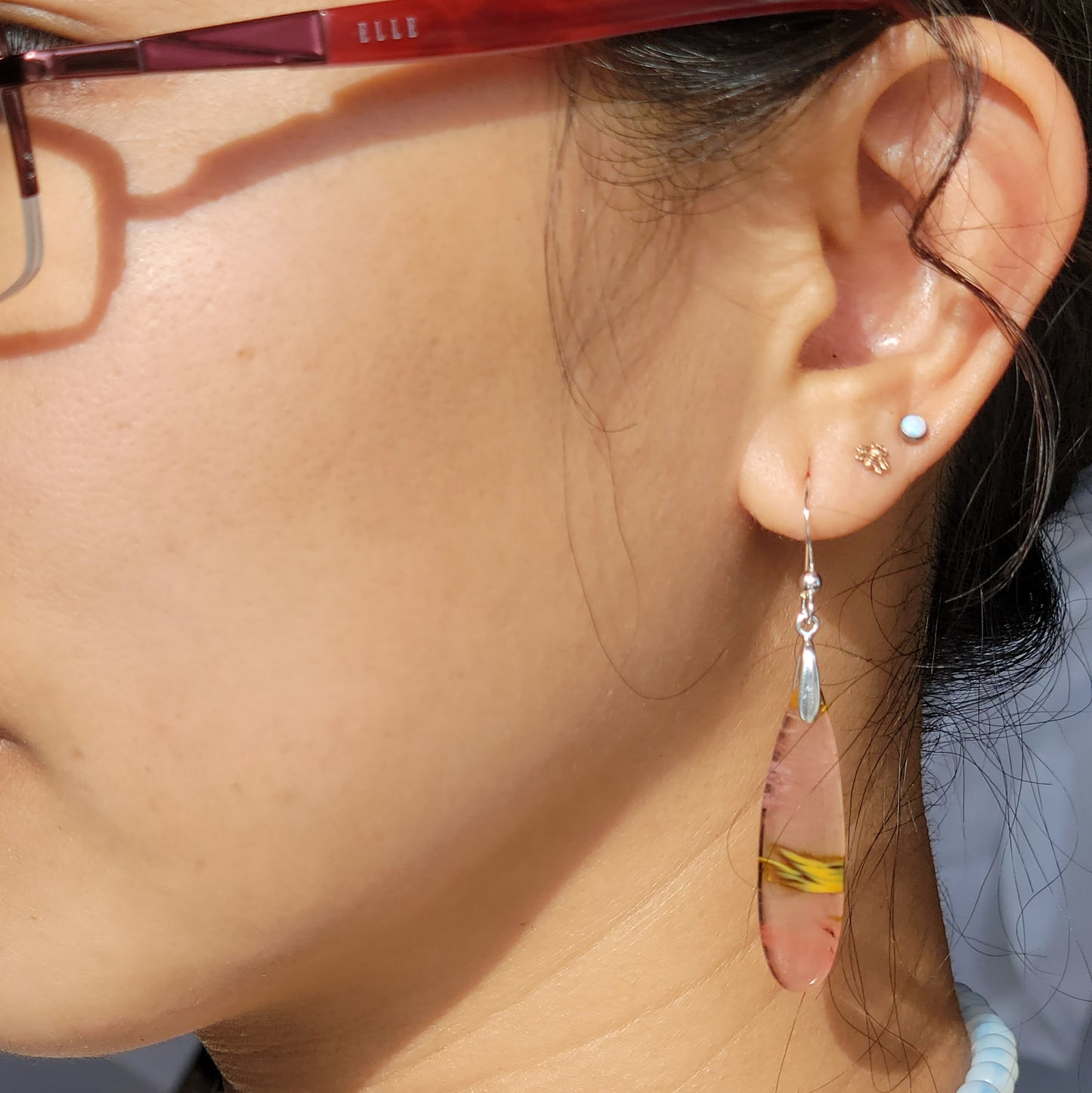 Strawberry Quartz Drop Earrings