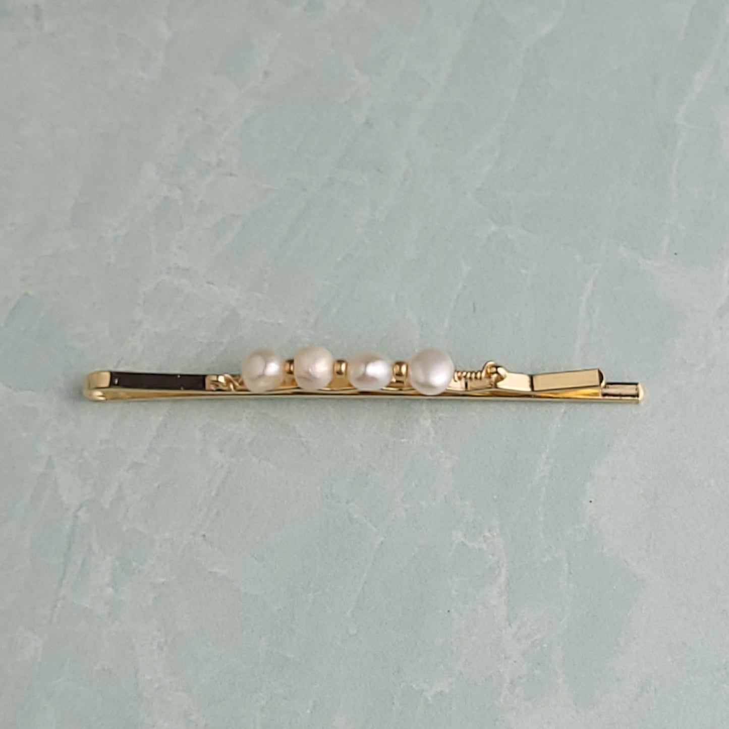 White Freshwater Pearl Bobby Pin