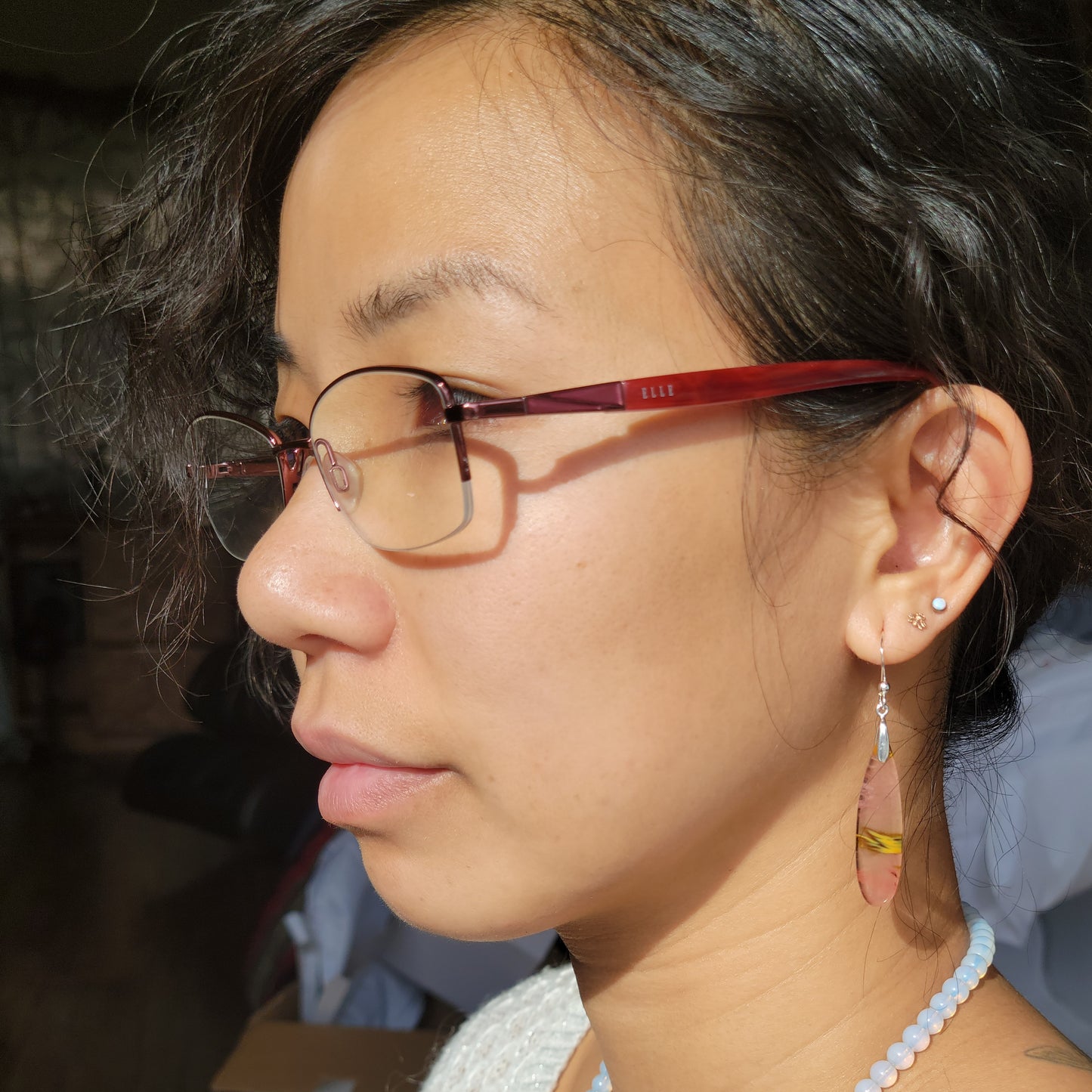 Strawberry Quartz Drop Earrings