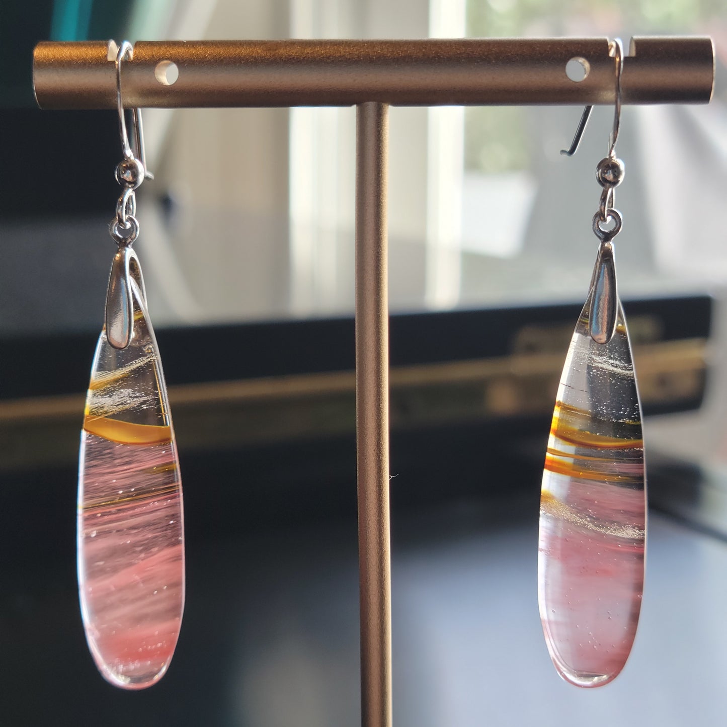 Strawberry Quartz Drop Earrings