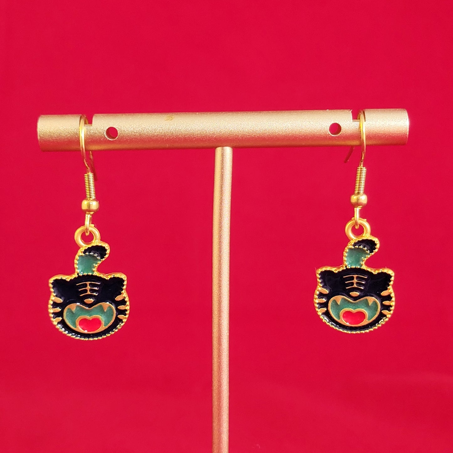 Enameled Chinese Zodiac Earrings