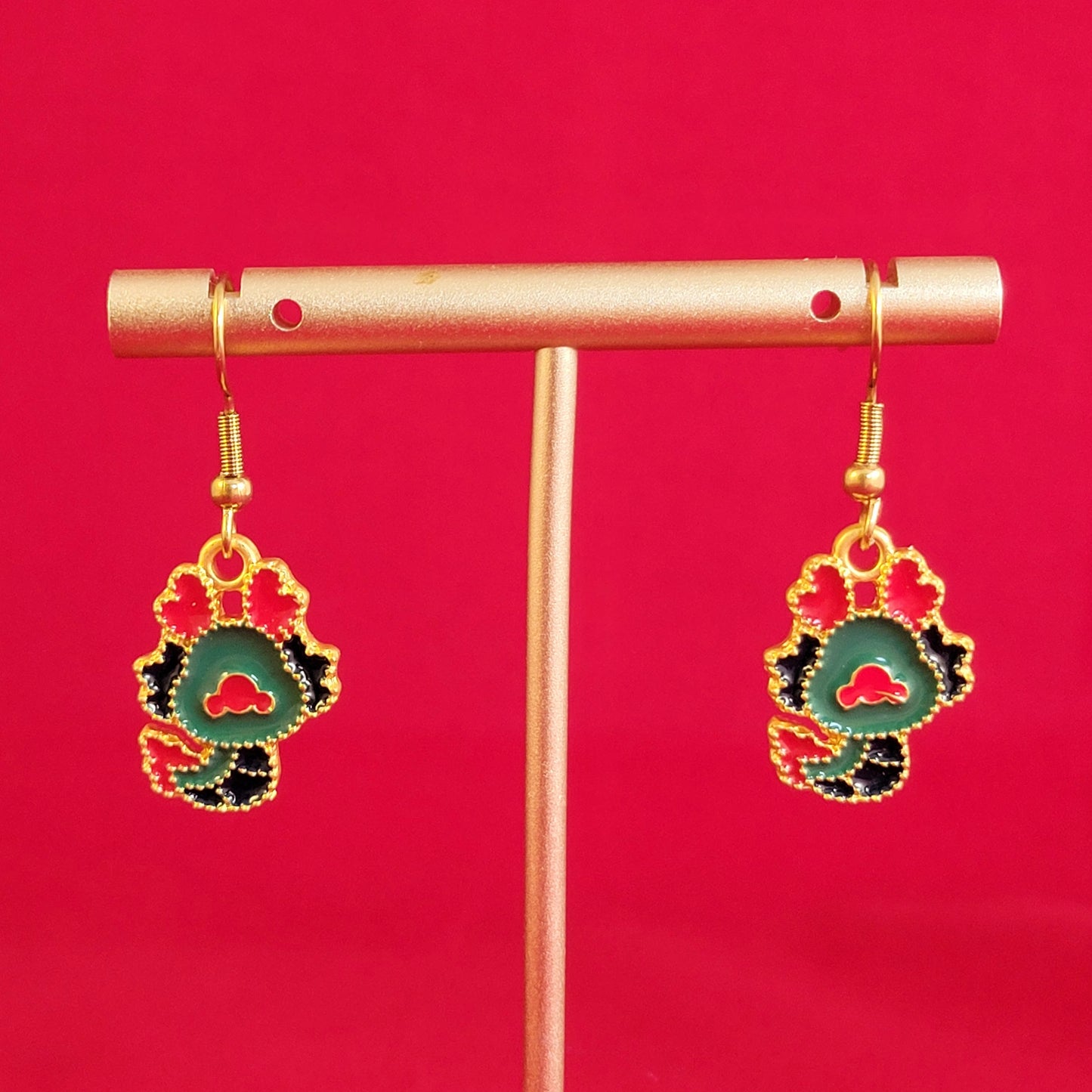 Enameled Chinese Zodiac Earrings