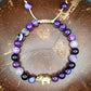 Purple Banded Agate Bracelet with Elephant Charm