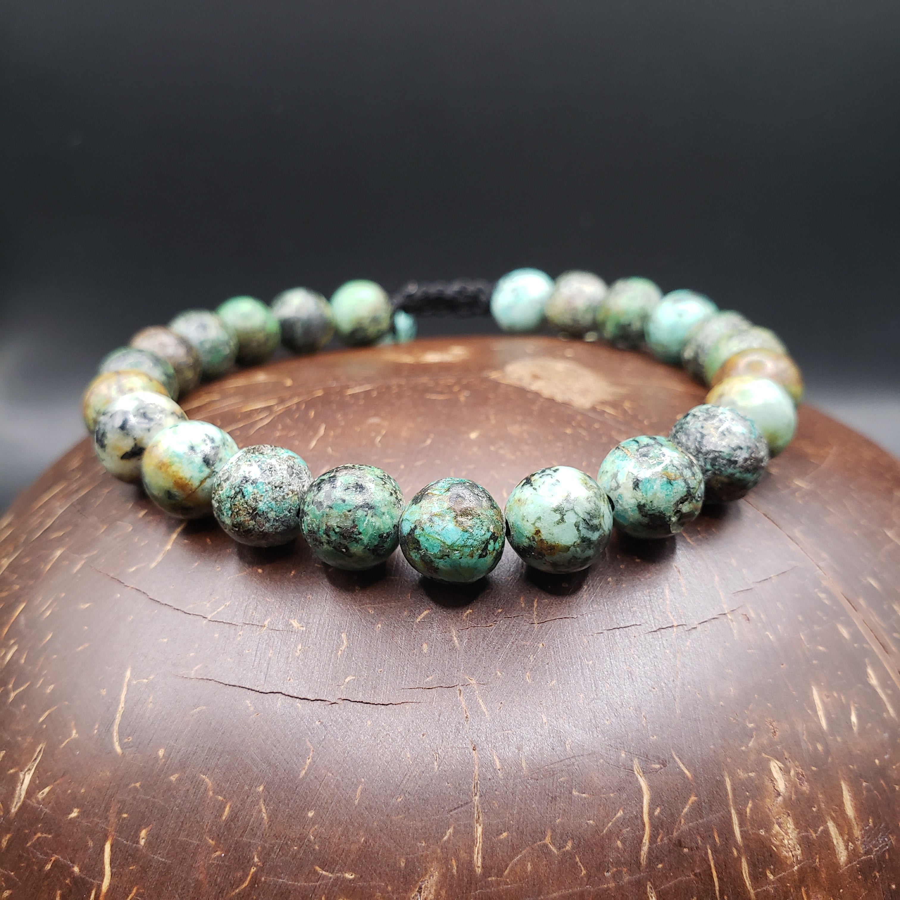 African Turquoise Bracelet: 8mm Gemstone Natural Beaded Unisex Bracelet -  Rajendra's Gems World | Gemstone Dealer in New Delhi