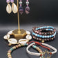 Unakite, Jasper ("African Turquoise"), and Abalone Shell Bracelet