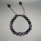 Black Panther Bracelet with Faceted Onyx and Amethyst