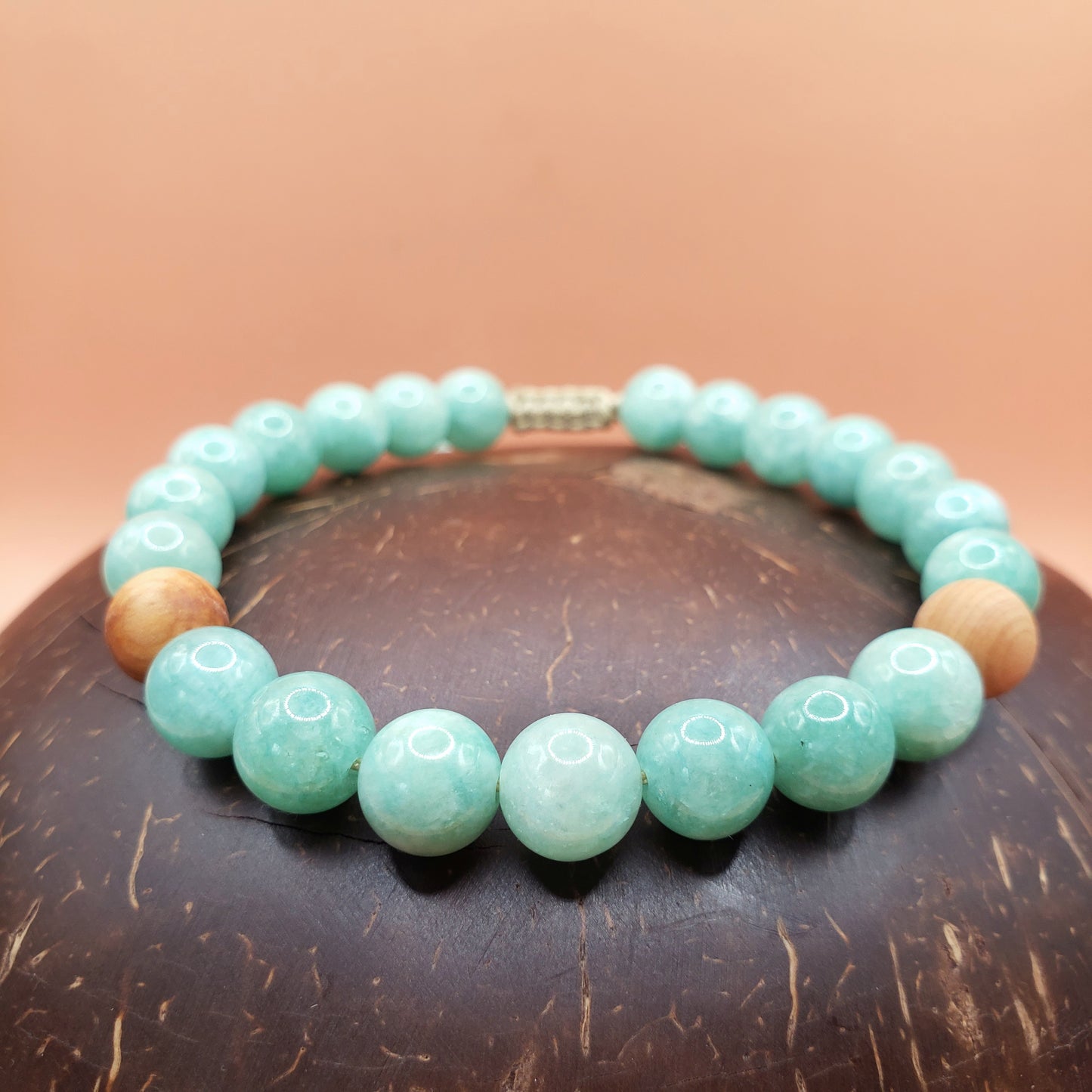 Burmese Jade and Sandalwood Bracelet