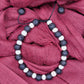 Bone Bead and Lava Rock Bracelet