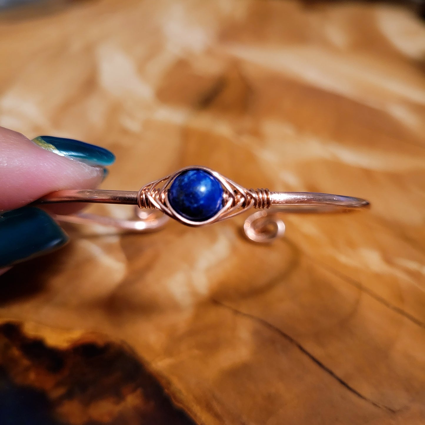 Single Stone Copper Bangle