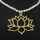 White Jade and Lotus Necklace