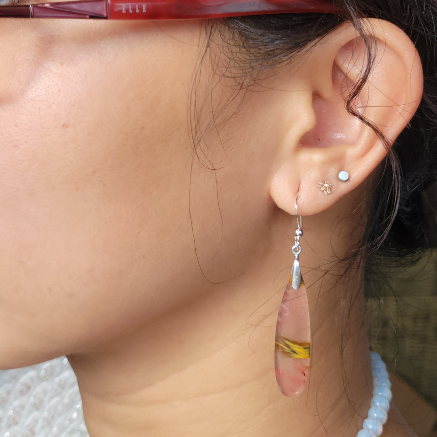 Strawberry Quartz Drop Earrings