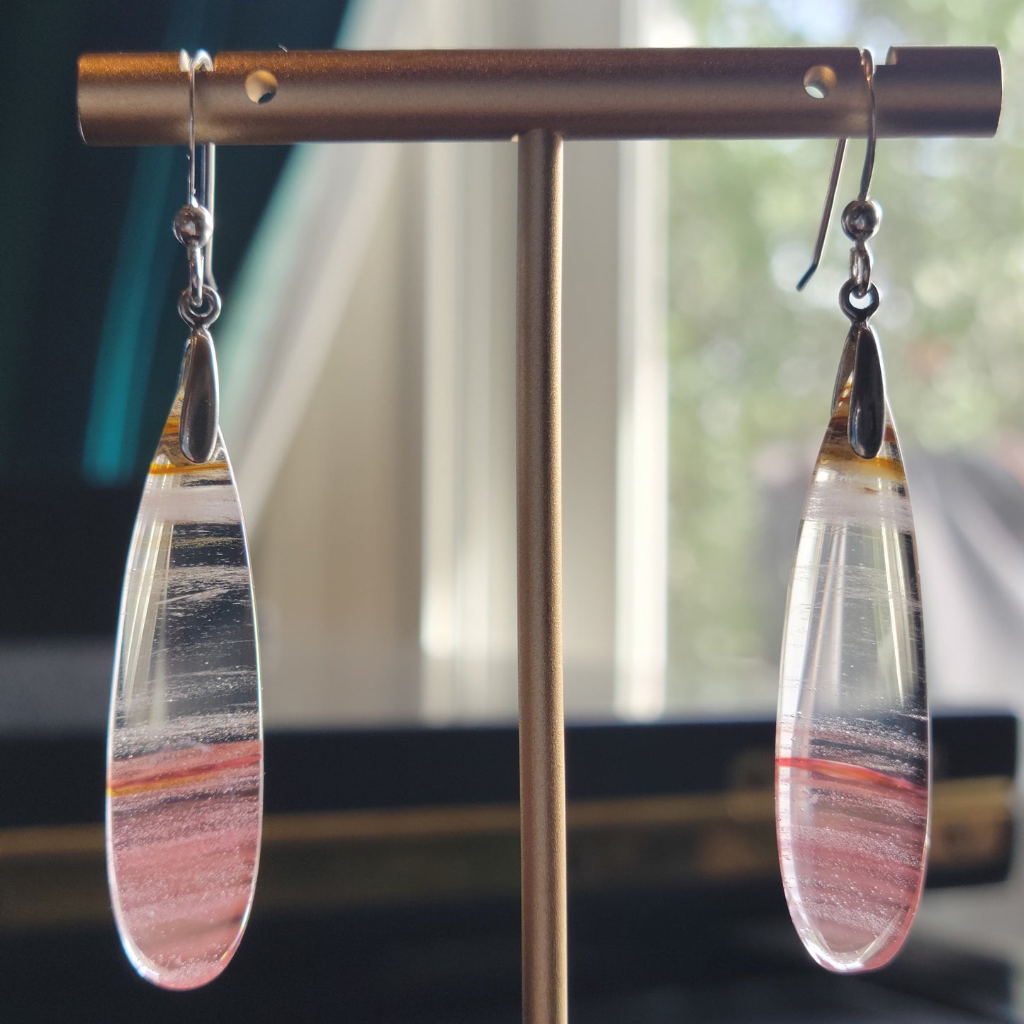 Strawberry Quartz Drop Earrings